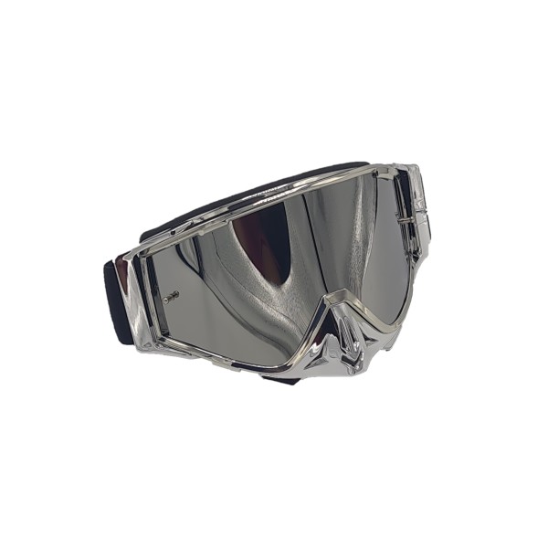 Ski, snowboard, motorcycling, cycling goggles, unisex, silver frame, silver lens, O11SSN